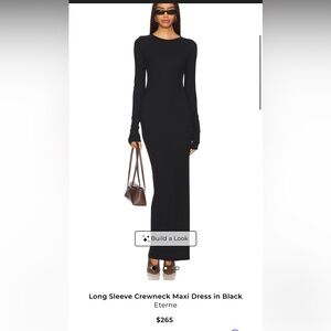 Eterne Black Long Sleeve Maxi Dress